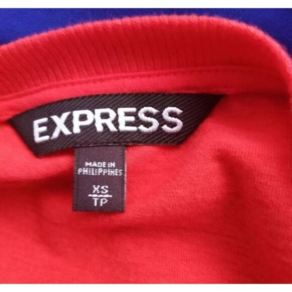 EXPRESS CORAL/ORANGE STRIPE T-SHIRT SZ.XS EUC - Picture 3 of 4